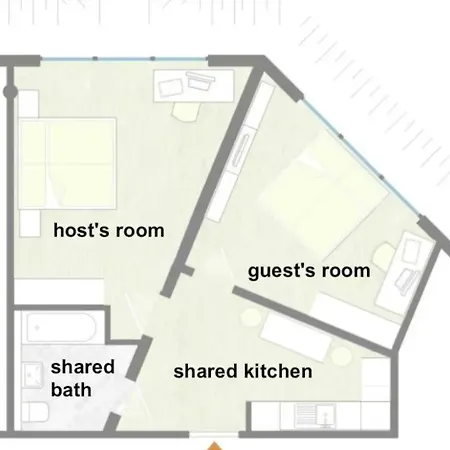 Kwatera prywatna Shared In Former Hotel, Near Train Station, Fully Equipped Kitchen With Washer-dryer Hürth