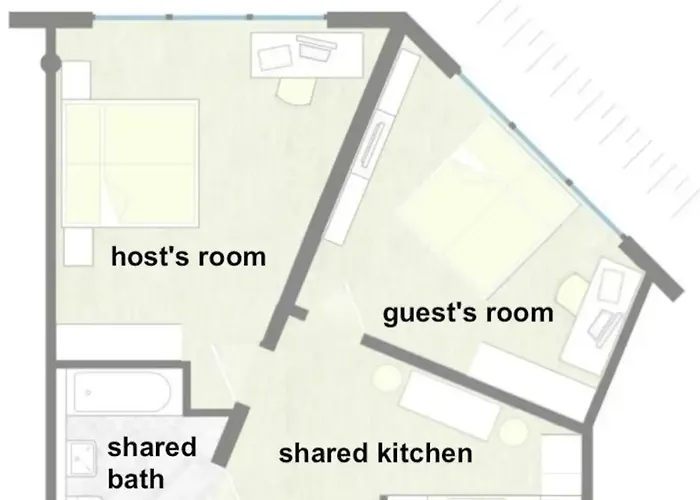 Privat bolig Shared In Former Hotel, Near Train Station, Fully Equipped Kitchen With Washer-dryer Hürth